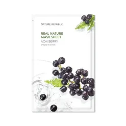Outlet Real Nature Sheet Mask Acai Berry Alle Korean Skincare|Gesichtsmasken