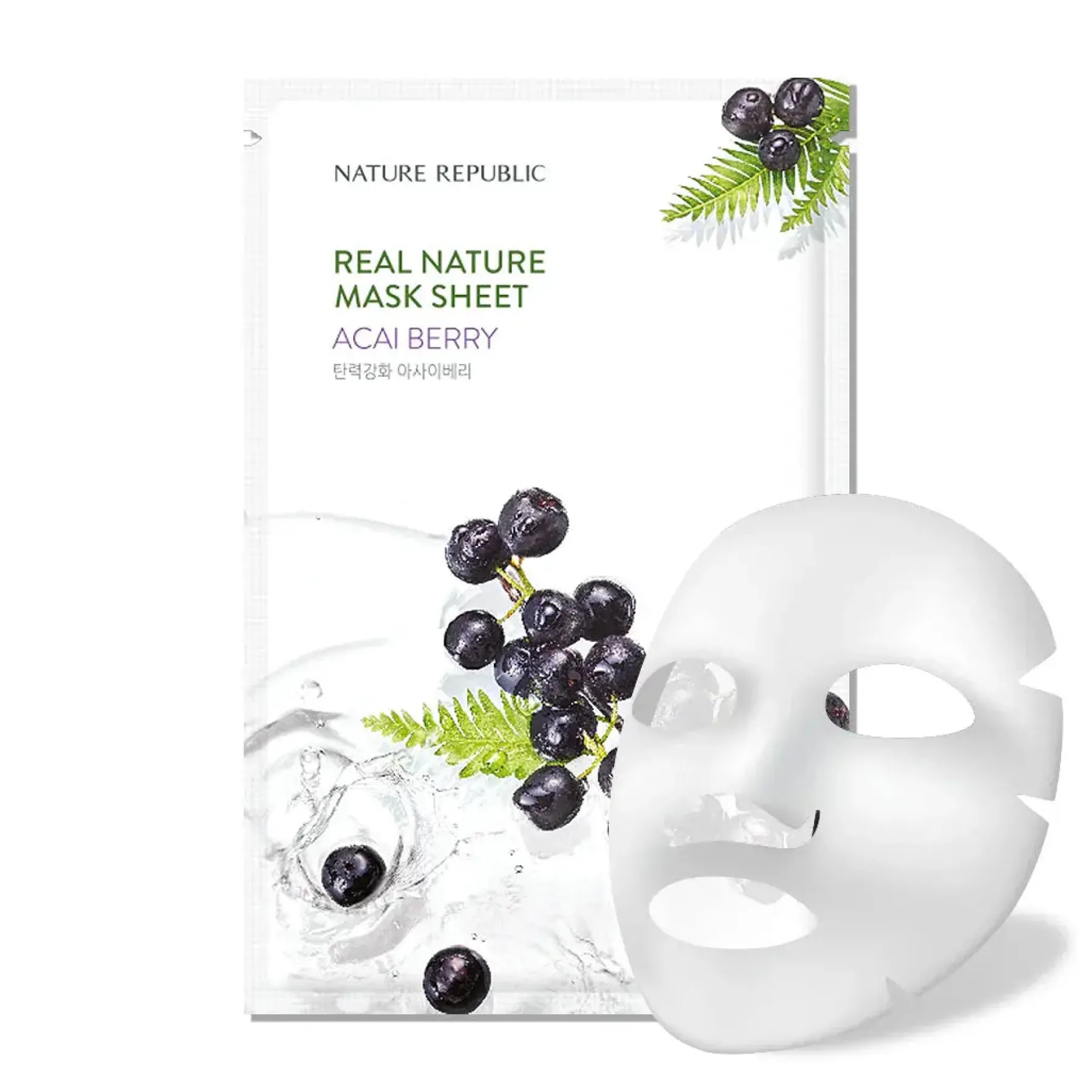 Outlet Real Nature Sheet Mask Acai Berry Alle Korean Skincare|Gesichtsmasken