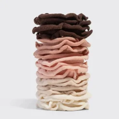 Clearance Recycled Fabric Petal Hair Elastics Set Blush Haarpflege-Routinen & Sets|Haarprobleem