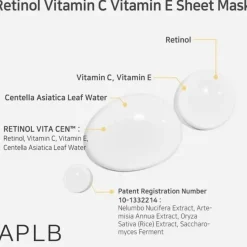 Online Retinol Vitamin C Vitamin E Sheet Mask Hauptzutat|Gesichtsmasken