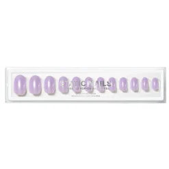 Sale Reusable Pop-On Manicure Glazed Lavender Round Künstliche Nägel|Veganer Nagellack