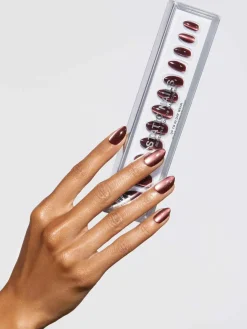 New Reusable Pop-On Manicure Influenced Almond Künstliche Nägel|Veganer Nagellack