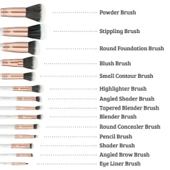 Hot Rose Gold 14 pc Starter Set Tön Mehr|Makeup Pinsel Sets