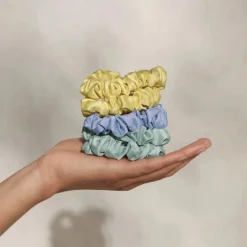 Sale Ruched Satin Scrunchies 5pc Set Multi Color Haarpflege-Routinen & Sets|Haargummis