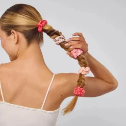 Hot Ruched Satin Scrunchies 5pc Set Assorted Cherry Blossom Haarpflege-Routinen & Sets|Haarprobleem