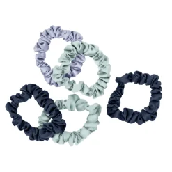 Ruched Satin Scrunchies 5pc Set Garden Bouquet Haarpflege-Routinen & Sets|Haargummis