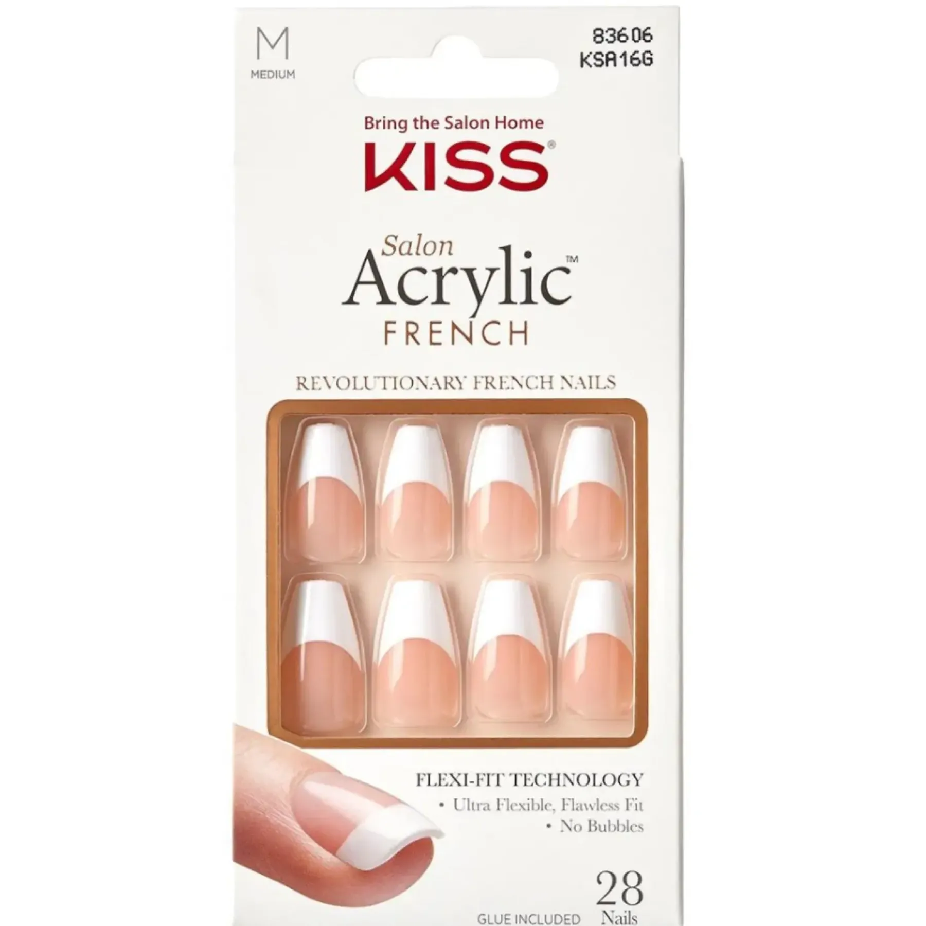 Discount Salon Acrylic French Nails Kit Je T'aime Künstliche Nägel|Veganer Nagellack