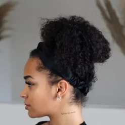 Outlet Satin Headband With Twist Black Curly & Coily Accessories