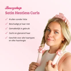 Satin Heatless Curls Haarpflege-Routinen & Sets|Lockenwickler