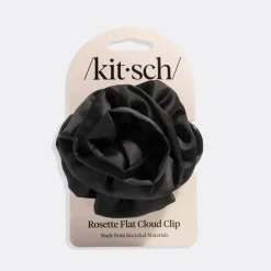 Clearance Satin Rosette Flat Cloud Clip Black Haarspangen & -Clips