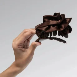 Best Satin Rosette Flat Cloud Clip Chocolate Haarspangen & -Clips