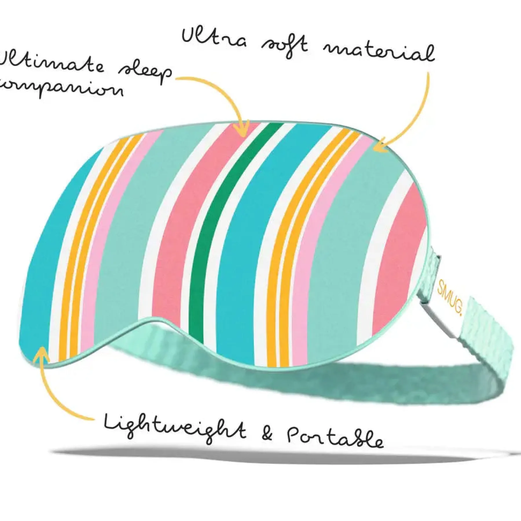 Satin Sleep Mask Bold Stripe Schlafmasken