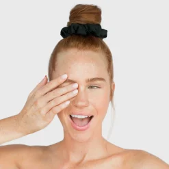 Outlet Satin Sleep Scrunchies Black Haarpflege-Routinen & Sets|Haarprobleem