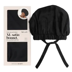 Online Satin Sleep XL Adjustable Bonnet Black Curly & Coily Accessories|Hair Growth