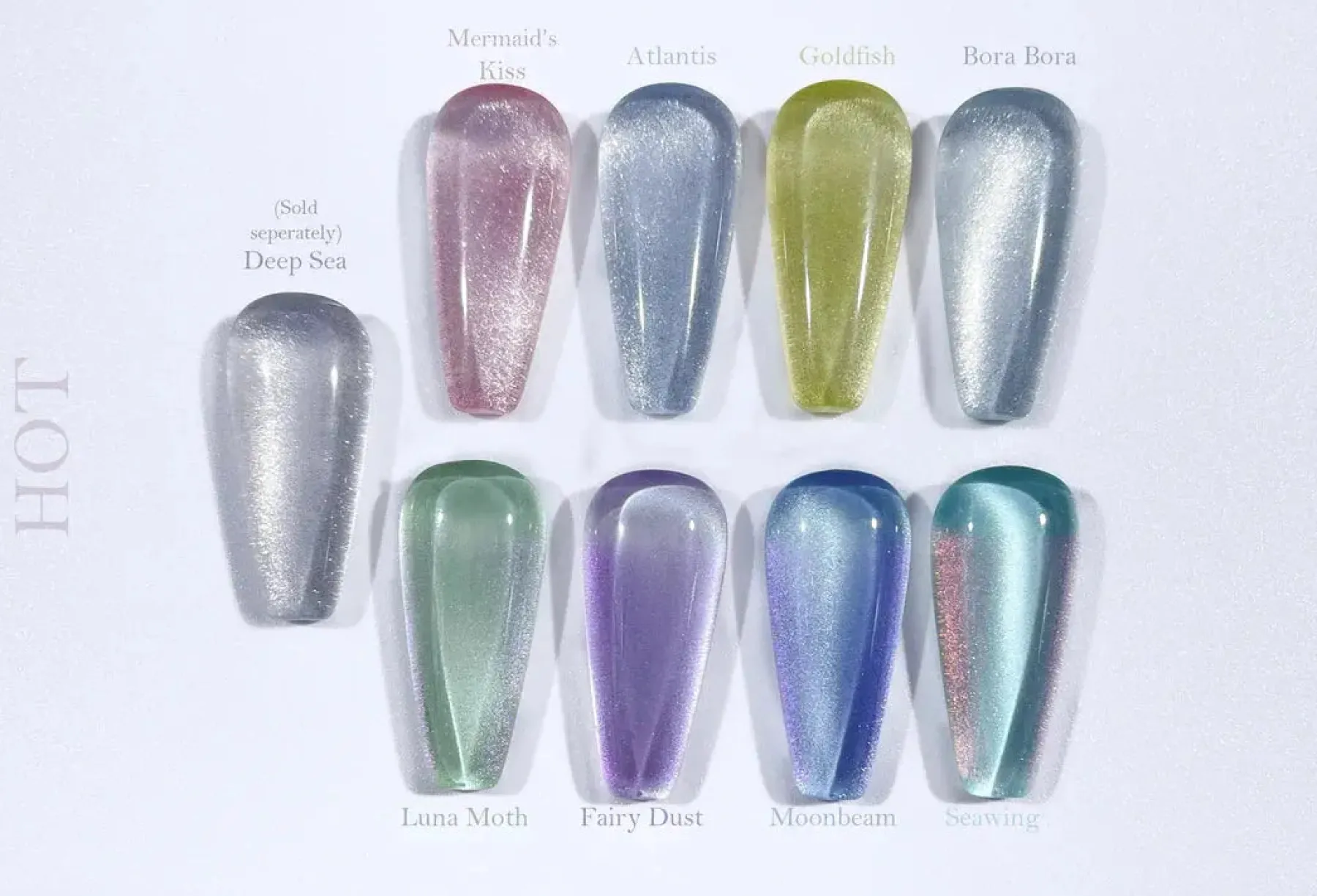 Clearance Sea x Sky Magnetic Cat Eye Gel Polish Seawing Veganer Nagellack|Cat Eye Gellack