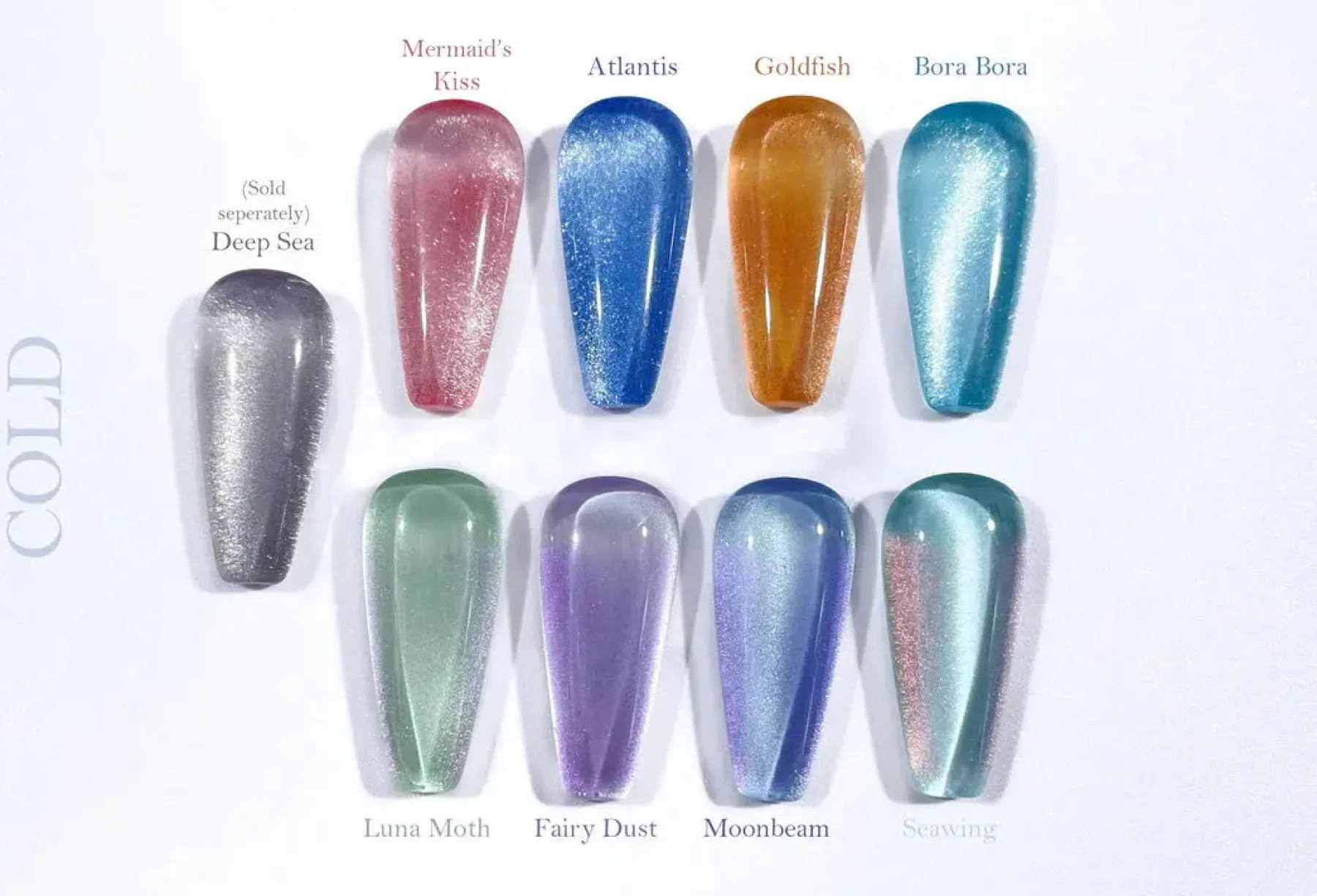 Clearance Sea x Sky Magnetic Cat Eye Gel Polish Seawing Veganer Nagellack|Cat Eye Gellack