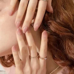 Online Semi Cured Gel Nail Strips Milk Rose 3. Nail Wraps|Korean Nails