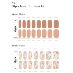 Online Semi Cured Gel Nail Strips N Almond Blossom 3. Nail Wraps|Korean Nails