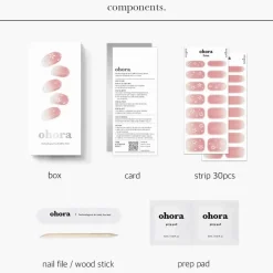 New Semi Cured Gel Nail Strips N Blossom 3. Nail Wraps|Korean Nails