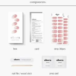 New Semi Cured Gel Nail Strips N Blossom 3. Nail Wraps|Korean Nails