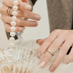 New Semi Cured Gel Nail Strips N Carmel 3. Nail Wraps|Korean Nails