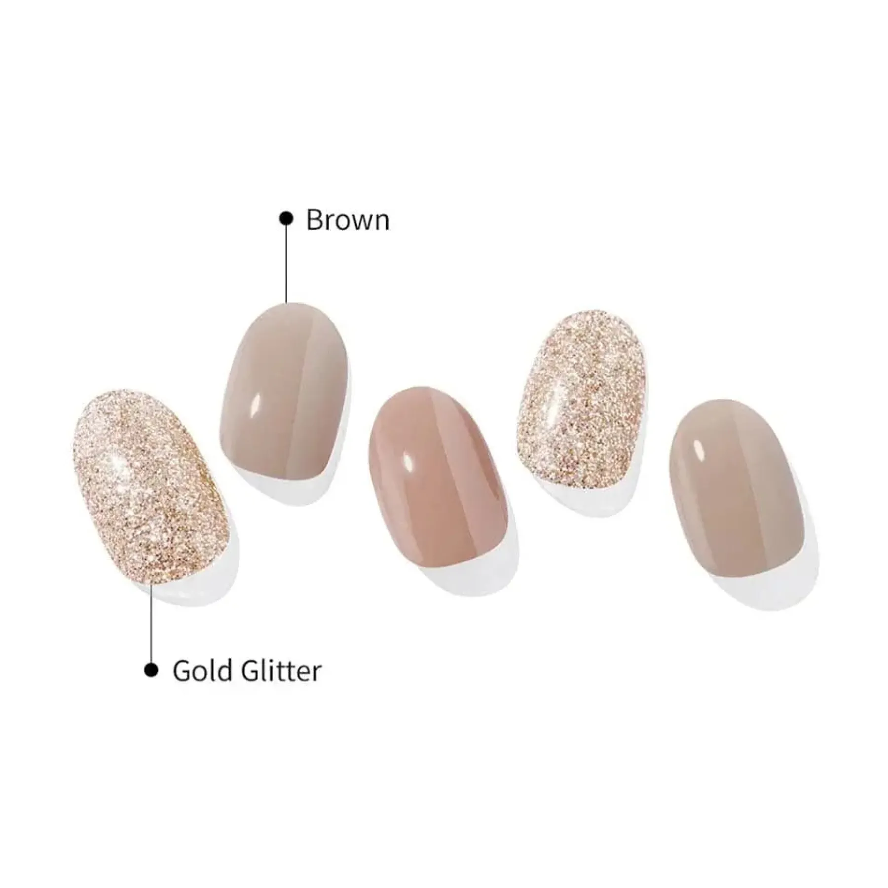 New Semi Cured Gel Nail Strips N Carmel 3. Nail Wraps|Korean Nails