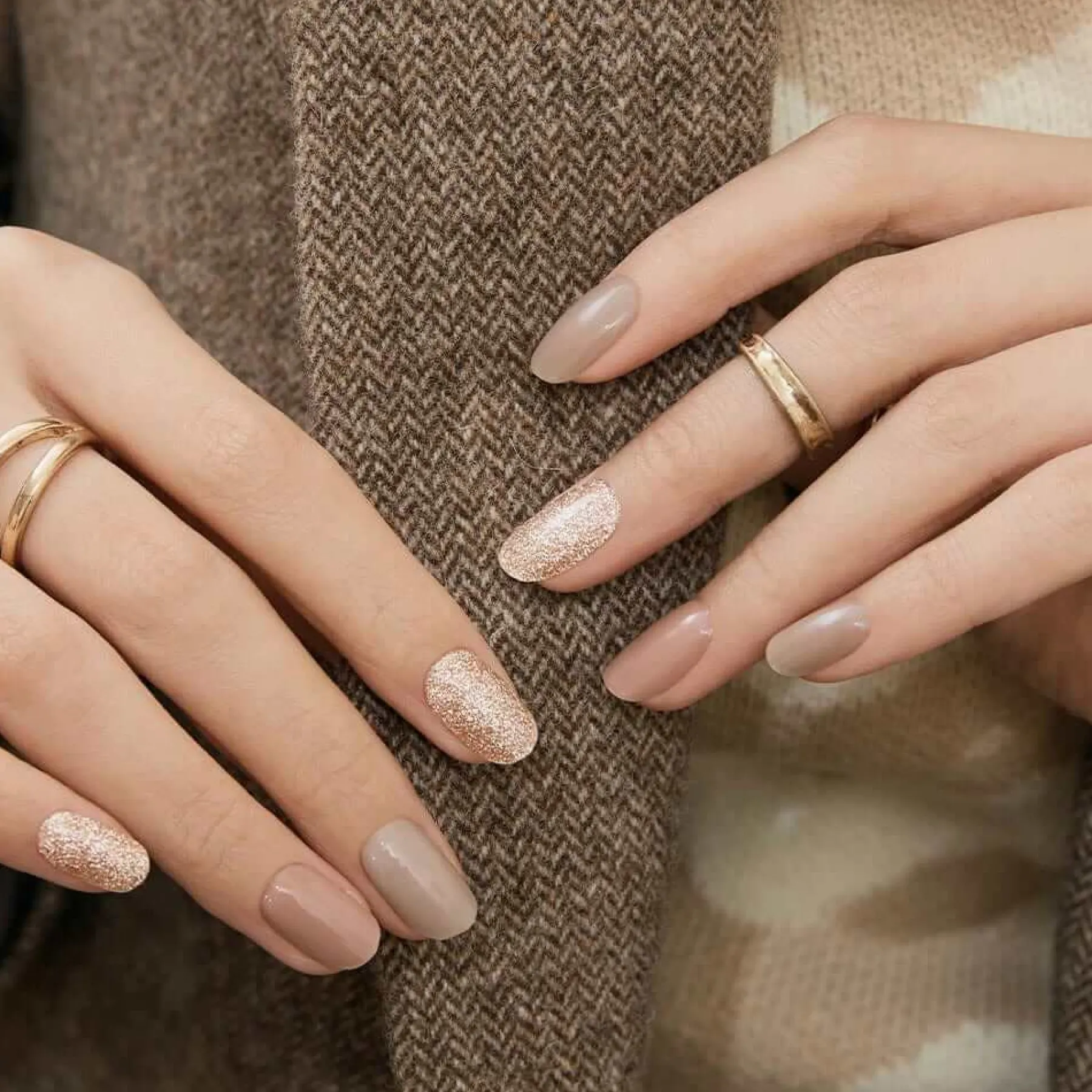 New Semi Cured Gel Nail Strips N Carmel 3. Nail Wraps|Korean Nails