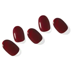Hot Semi Cured Gel Nail Strips N Classic Burgundy 3. Nail Wraps|Korean Nails