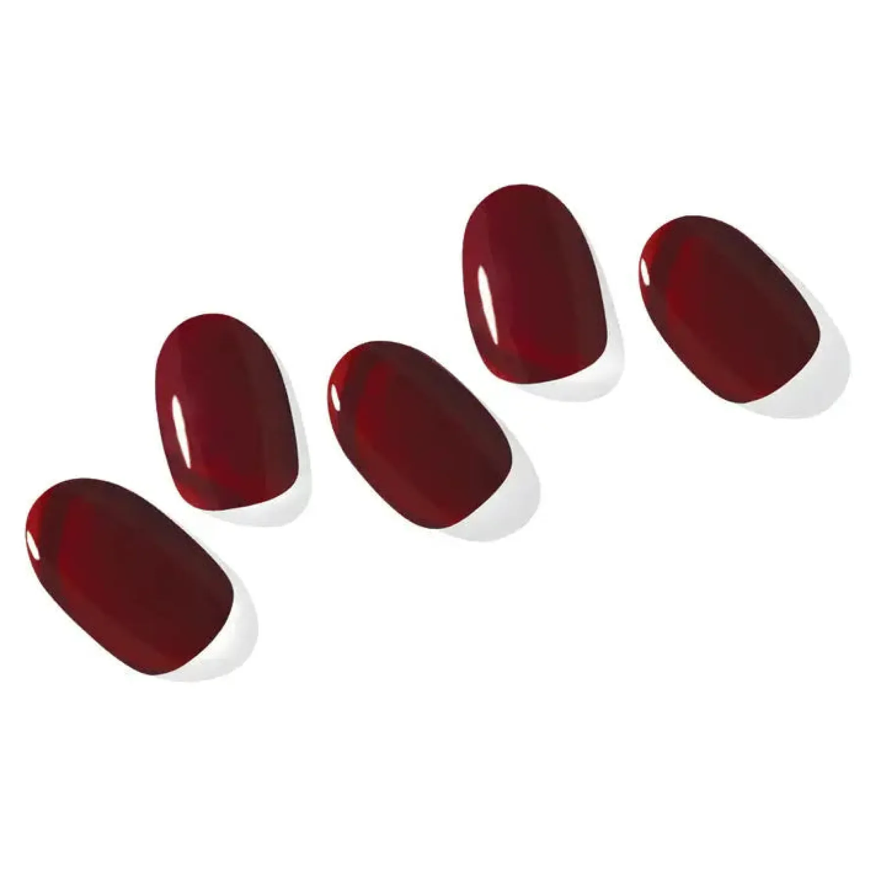 Hot Semi Cured Gel Nail Strips N Classic Burgundy 3. Nail Wraps|Korean Nails