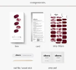 Discount Semi Cured Gel Nail Strips N Mulberry 3. Nail Wraps|Korean Nails