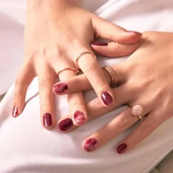 Discount Semi Cured Gel Nail Strips N Mulberry 3. Nail Wraps|Korean Nails