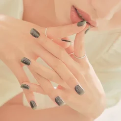 Clearance Semi Cured Gel Nail Strips N Tint Black 3. Nail Wraps|Korean Nails