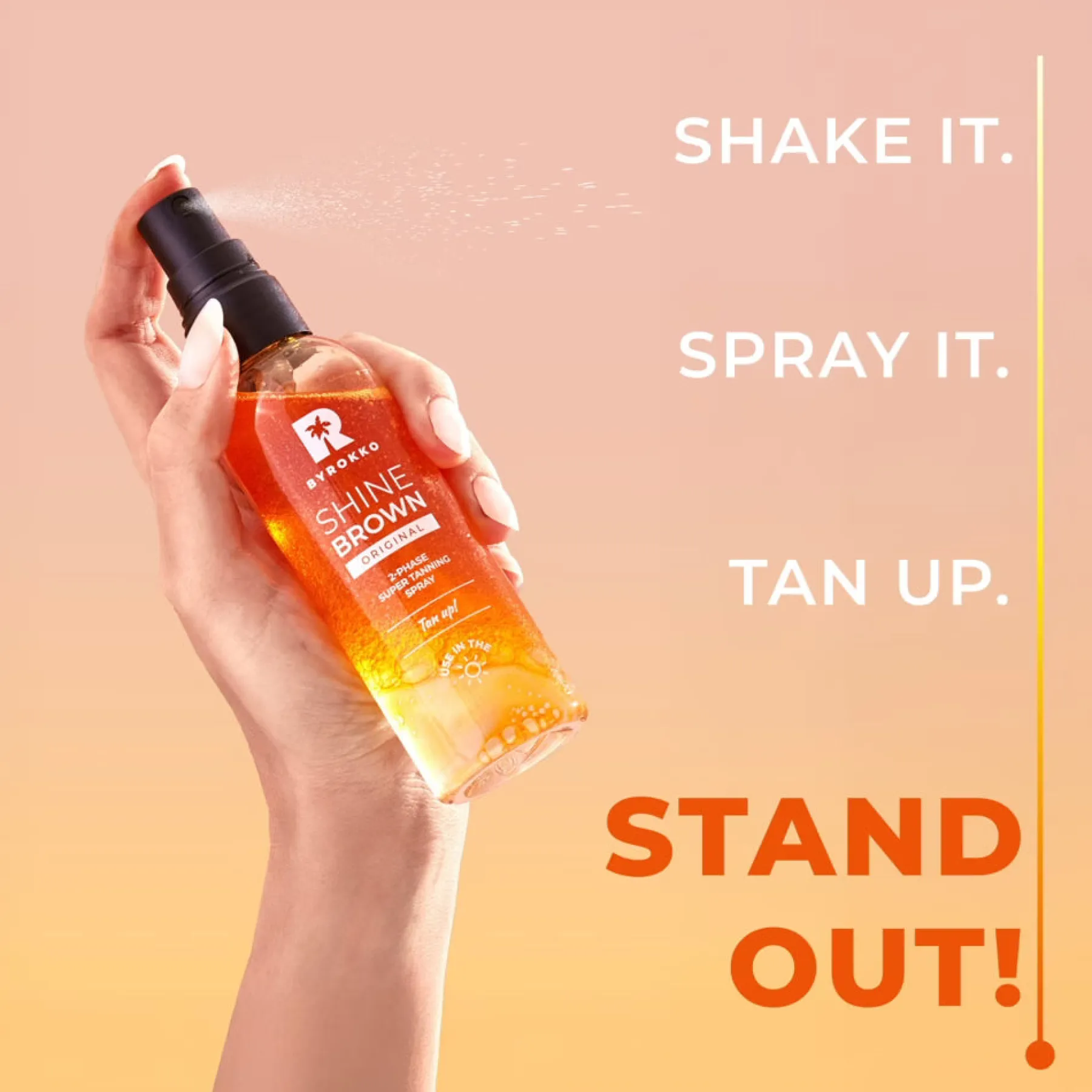 Discount Shine Brown Two-Phase Super Tanning Spray Tanning Spray|Vegan Tanning
