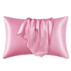 Hot Silky Satin Pillowcase Pink Kopfkissenbezüge|Kopfkissenbezüge