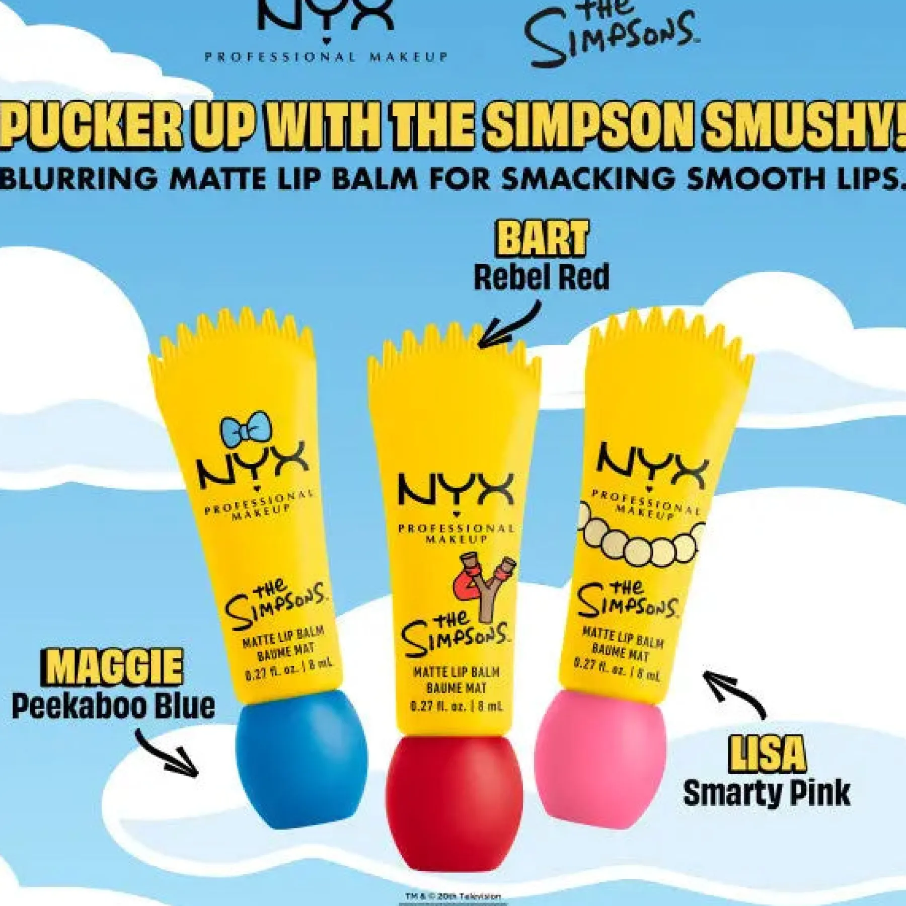 Clearance Simpson Smushy Blurred Finish Matte Lip Balm Bart Rebel Red Vegan Pflege|Lippenbalsam