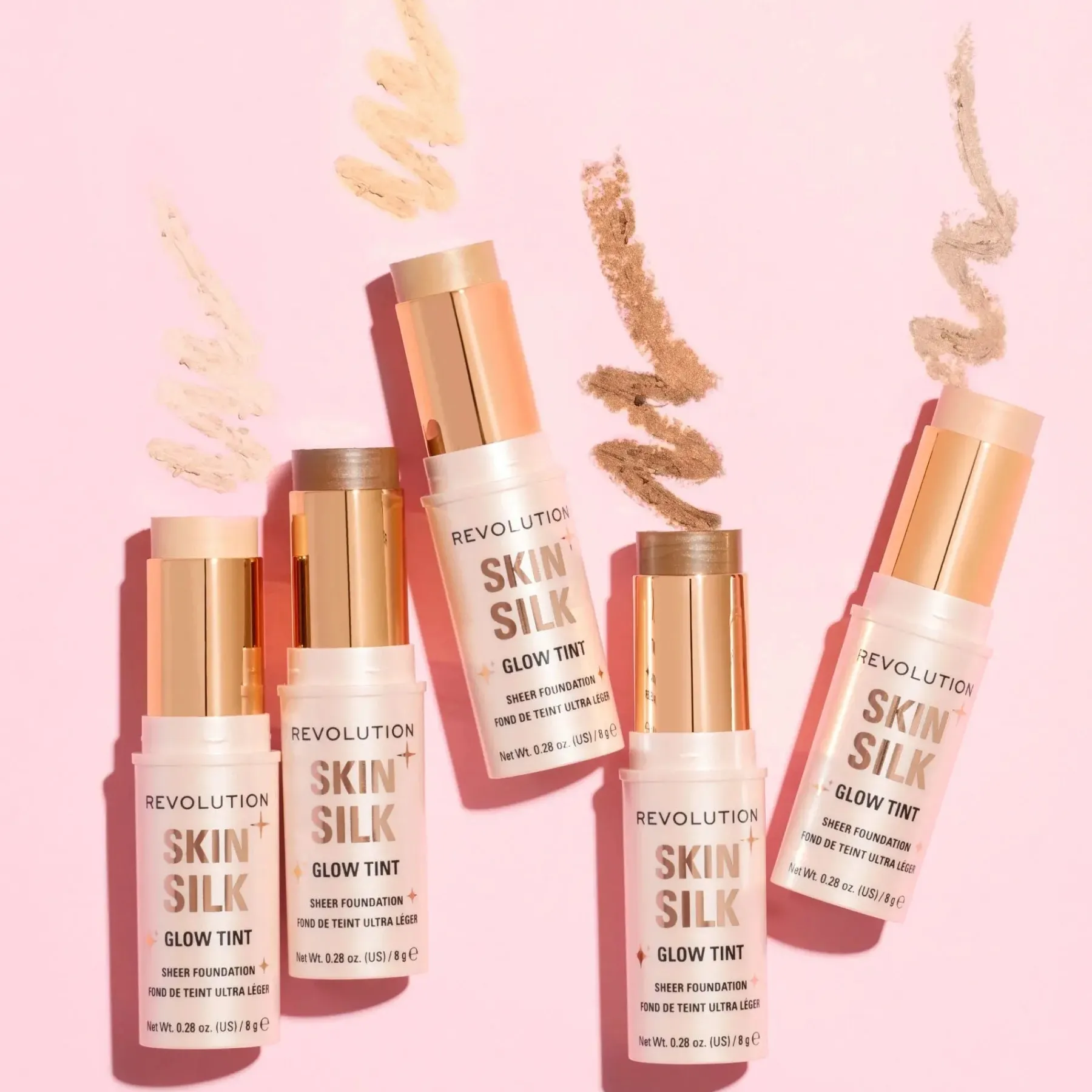 New Skin Silk Glow Tint Sheer Foundation Stick Medium Tan Warm Foundation