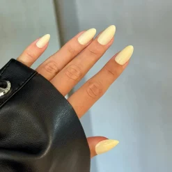 Clearance Soft Gel Press-On Nails Butter Yellow Künstliche Nägel|Veganer Nagellack
