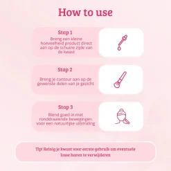 Best Soft Pink & Gold Angled Contour & Bronzer Brush Konturieren|Kontur Pinsel