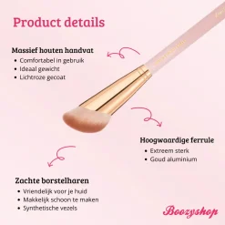 Best Soft Pink & Gold Angled Contour & Bronzer Brush Konturieren|Kontur Pinsel