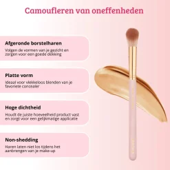 Online Soft Pink & Gold Brightening Concealer Brush Concealer|Tön Mehr