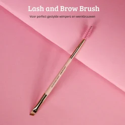 New Soft Pink & Gold Lash and Brow Brush Tön Mehr