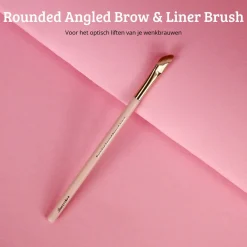 Best Soft Pink & Gold Rounded Angled Brow & Liner Brush Tön Mehr