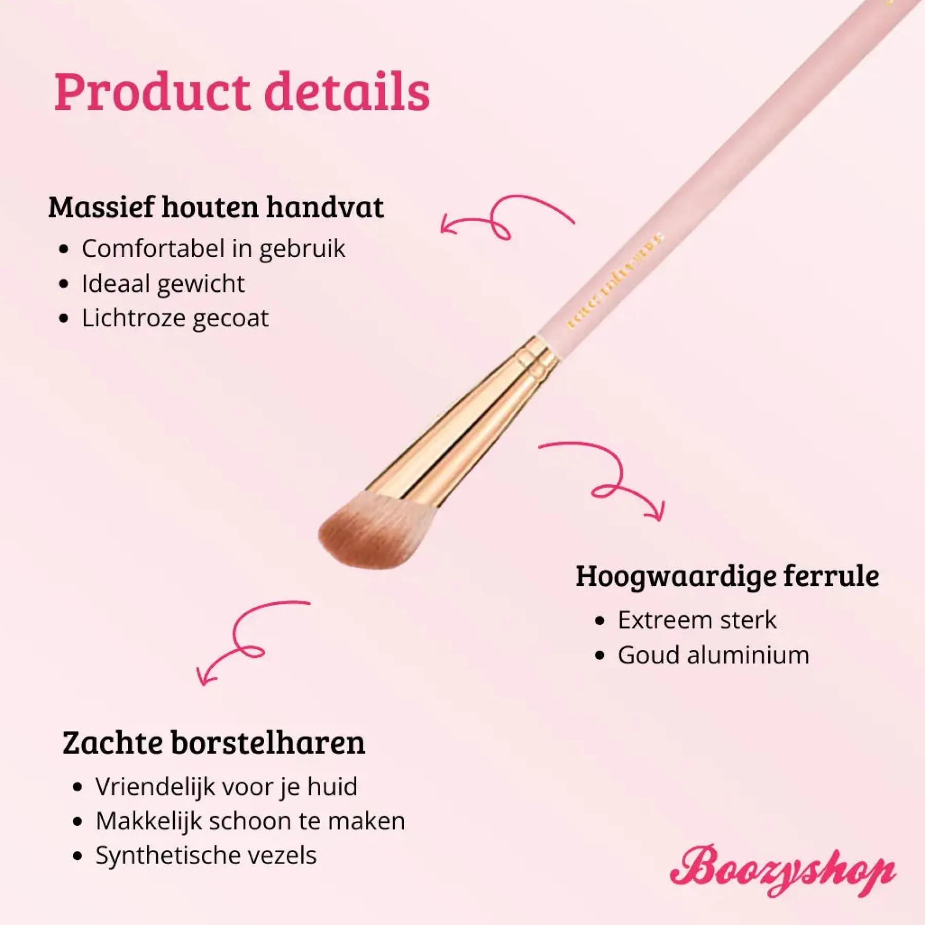 Online Soft Pink & Gold Small Angled Contour Brush Konturieren|Kontur Pinsel