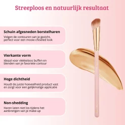 Online Soft Pink & Gold Small Angled Contour Brush Konturieren|Kontur Pinsel