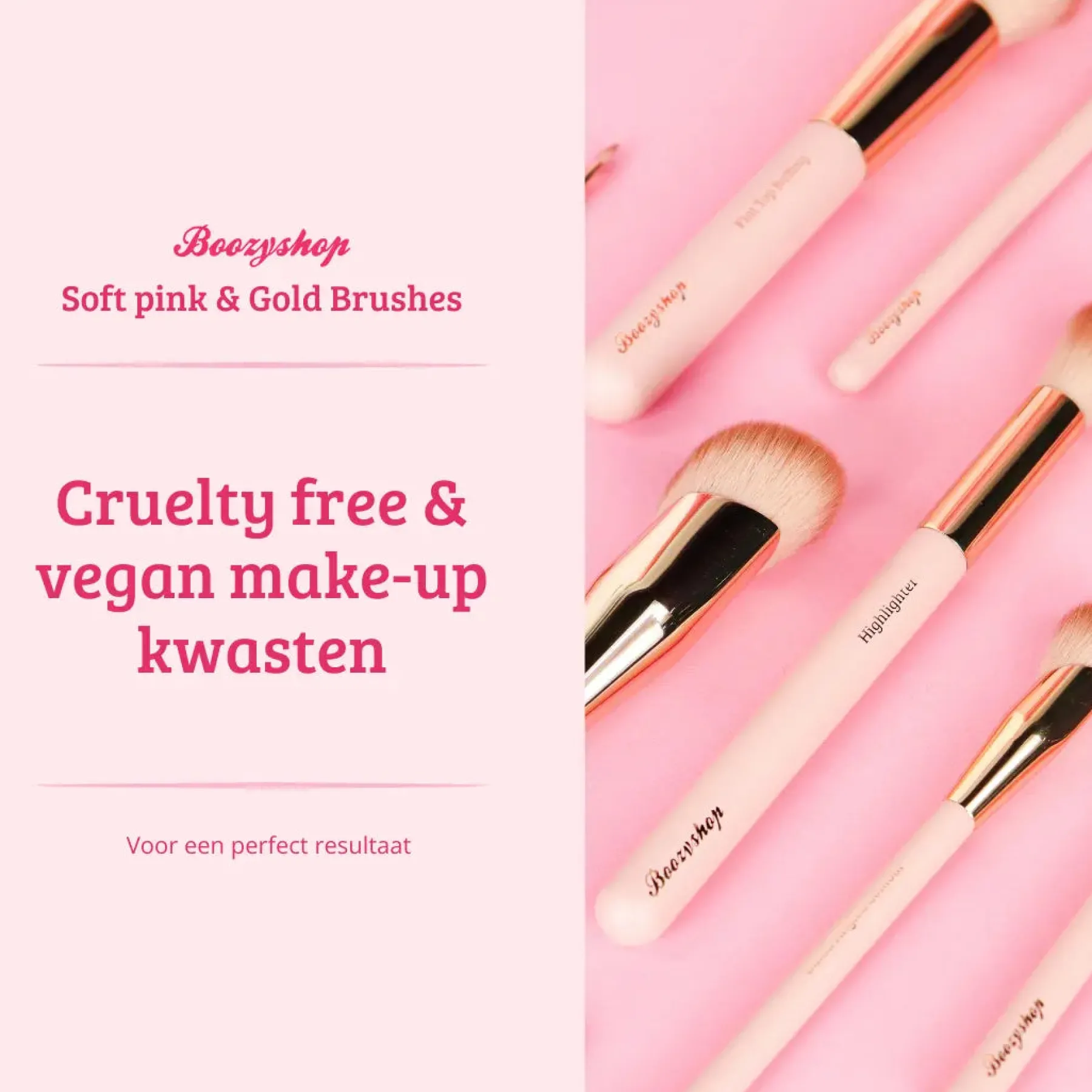 Online Soft Pink & Gold Small Angled Contour Brush Konturieren|Kontur Pinsel