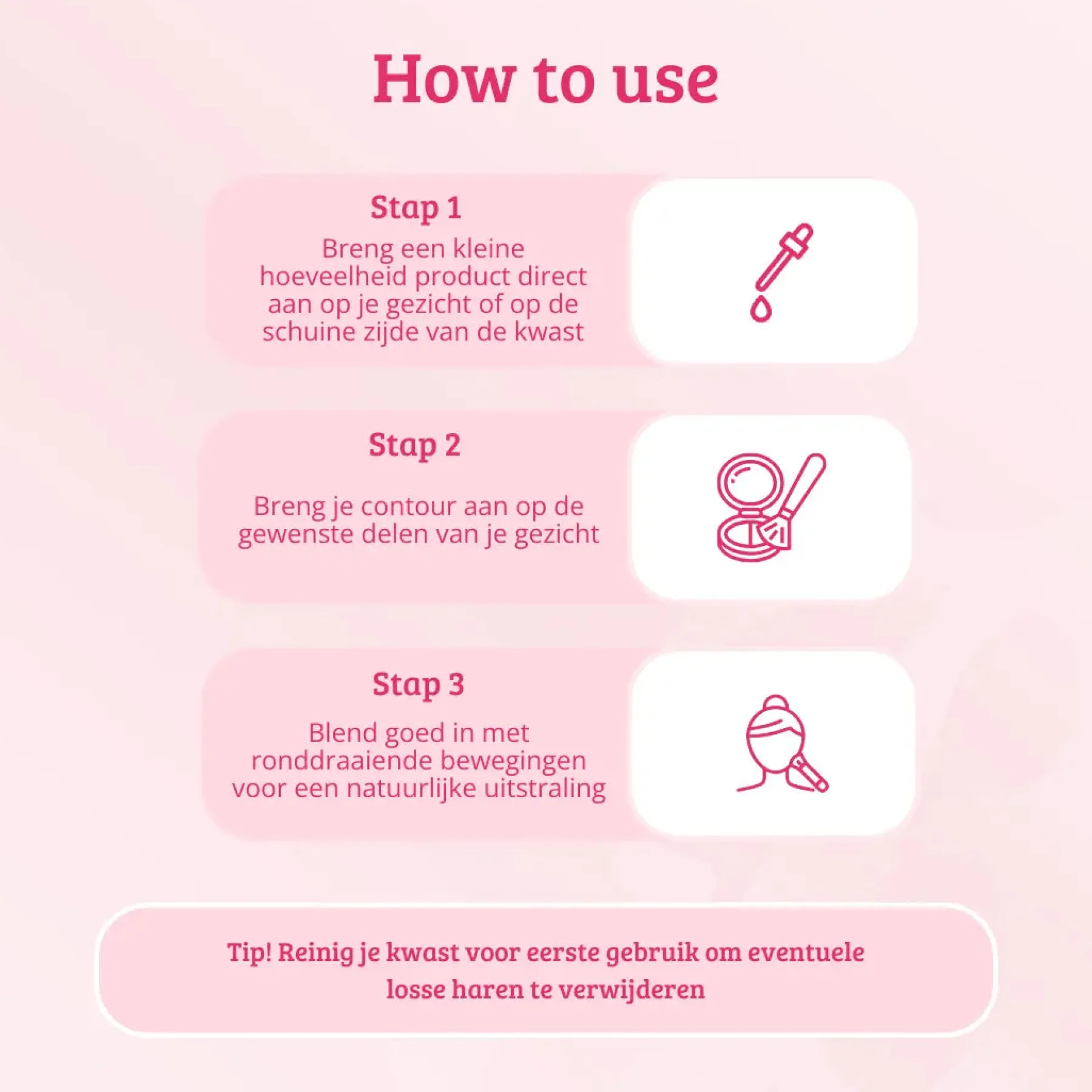 Online Soft Pink & Gold Small Angled Contour Brush Konturieren|Kontur Pinsel