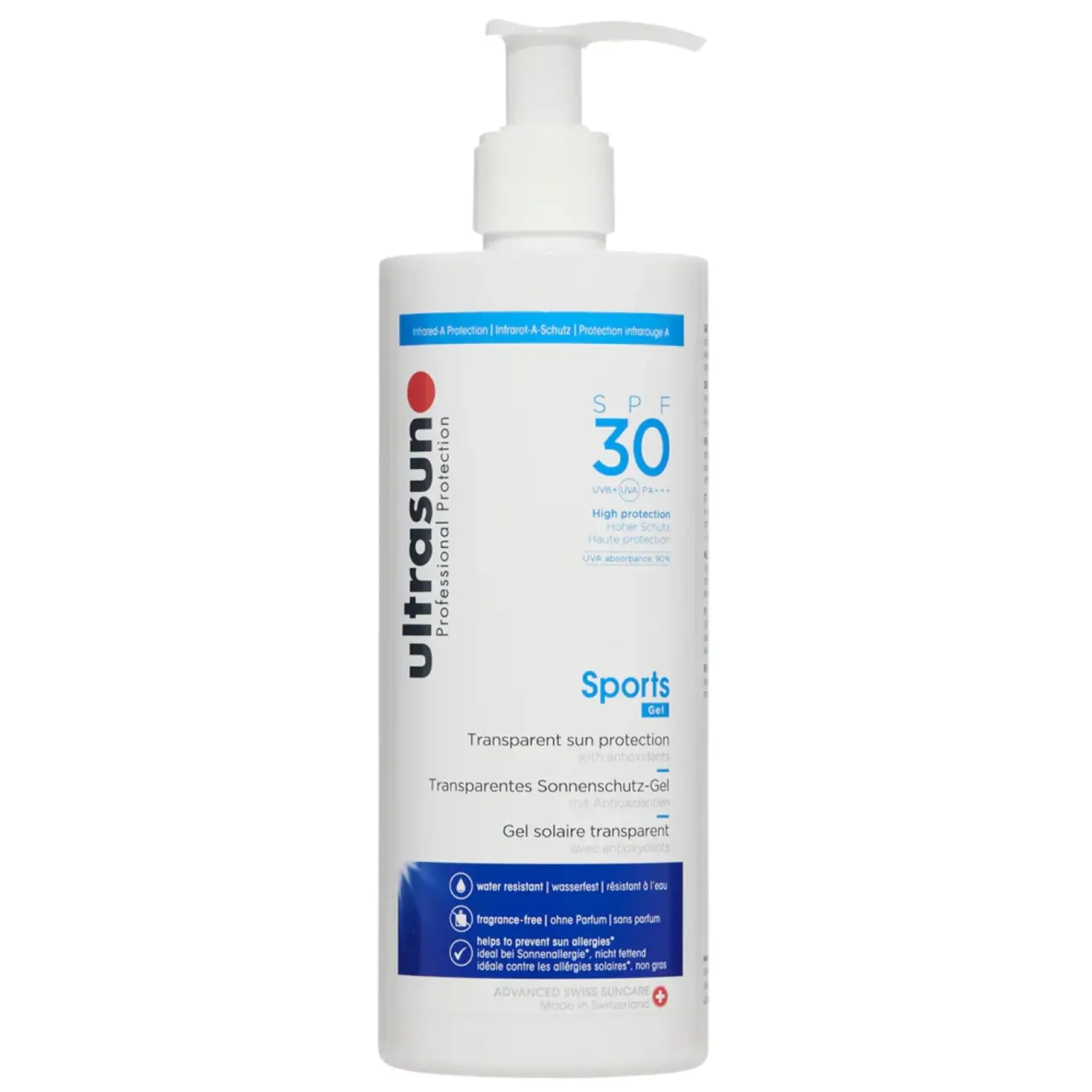 New Sports Gel SPF 30 400 ml. Vegan Tanning|Spf