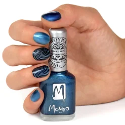 Stamping Nail Polish Cat Eye SP33 Magnetic Blue Cat Eye Nagellack|3. Nagellak