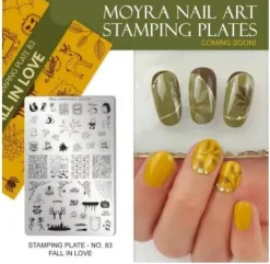 Stamping Plate No. 83 Fall In Love Nagelkunst