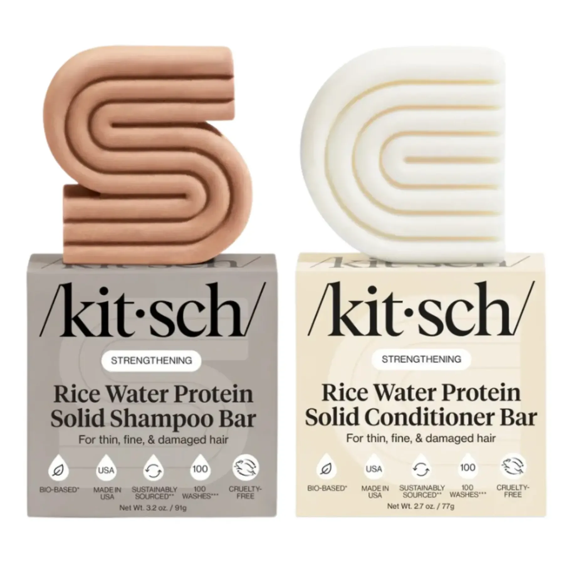 Hot Strengthening Rice Water Shampoo & Conditioner Bar Set Haarpflege-Routinen & Sets|Hauptzutat